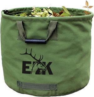 ELK Reusable Garden Leaf Waste Bag with Handles - 33 Gallon Canvas Fabric - Heavy Duty (22" Width x 18" Height)