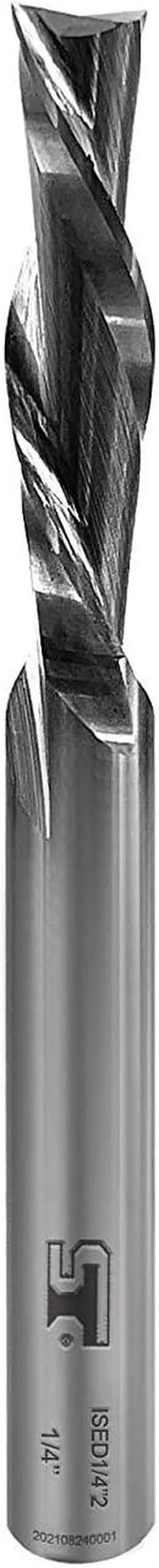 SPEED TIGER ISED Carbide Spiral Router Bits Down Cut, 3/8 Diameter, 1 Cutting Length, 2-1/2"OVL for Wood/Oak/MDF/Aluminum -Made in Taiwan(1 Piece, 3/8")