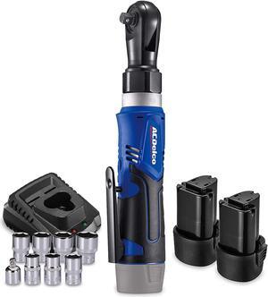 ACDelco ARW1209-P2 G12 Series 12V Li-ion Cordless 3/8 45 ft-lbs. Ratchet Wrench Tool Kit with 2 Batteries
