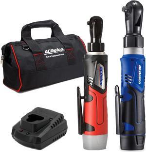 ACDelco ARW1209-K9 G12 Series 12V Li-ion Cordless ¼ & 3/8 Ratchet Wrench Combo Tool Kit with Canvas Bag