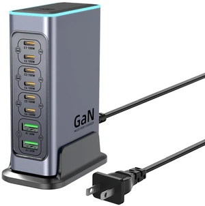 140W USB C Charging Station, 8-Port GaN Fast Charger for Multiple Devices,Laptop Wall Charger Compatible with MacBook Air,iPad,iPhone 17/16 Series and More 140W USB C Charging Station, 8-Port GaN Fast Charger for Multiple Devices,Laptop Wall Charger Compatible with MacBook Air,iPad,iPhone 17/16 Series and More
