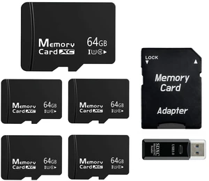 5-Pack 64GB Micro SD Card for Dashcam & Security Cam U3 V30 A1 | Reliable Class 10. Ideal for 1080p Video & Phones. Includes 1 USB-A 3.0 Reader & 1 SD Adapter. 5-Pack 64GB Micro SD Card for Dashcam & Security Cam U3 V30 A1 | Reliable Class 10. Ideal for 1080p Video & Phones. Includes 1 USB-A 3.0 Reader & 1 SD Adapter.
