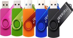 5*PACK 2GB  USB 2.0 Flash Drives Memory Stick Fold Storage Thumb Drive Pen Swivel Design candy color