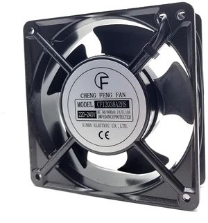 For CF12038A2HS AC 220V-240V 0.14A/0.1A 50/60HZ 12038 12cm 2 Wires Oil Bearing Cooling Fan 120*120*38mm For CF12038A2HS AC 220V-240V 0.14A/0.1A 50/60HZ 12038 12cm 2 Wires Oil Bearing Cooling Fan 120*120*38mm