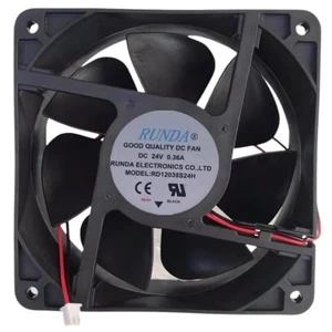 New for RUNDA RD12038S24H DC 24V 0.36A 120 * 120 * 38mm 2-Wire Server Square Fan New for RUNDA RD12038S24H DC 24V 0.36A 120 * 120 * 38mm 2-Wire Server Square Fan