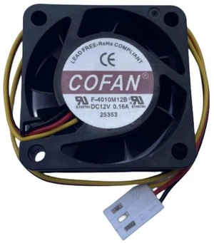 for COFAN F-4010M12B Server DC12V 0.16A 40 * 40 * 10mm 3-Wire Cooling Fan for COFAN F-4010M12B Server DC12V 0.16A 40 * 40 * 10mm 3-Wire Cooling Fan