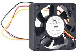 for T&T 5015L07F-PH1 DC12V 0.14A 3pin 3wire 5015 50 * 50 * 15mm Cooling Fan for T&T 5015L07F-PH1 DC12V 0.14A 3pin 3wire 5015 50 * 50 * 15mm Cooling Fan