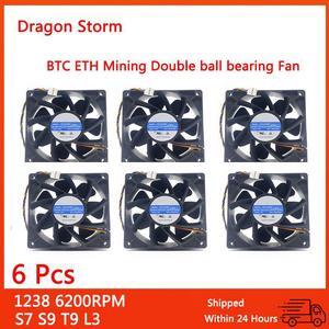 6PCS New SJ SG121238BS DC 12V 2.7A S7 S9 T9 L3 Server Square Fan Violence Fan