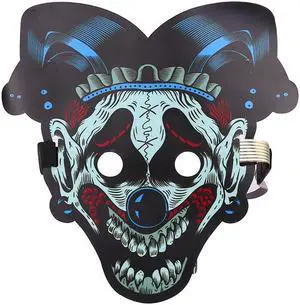 Halloween Mask Sound Activated Masks LED Light Mask Christmas Mask for Festival Cosplay Halloween Costume(F)
