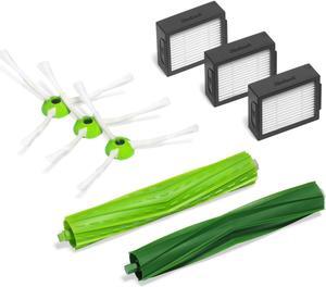 iRobot® Authentic Replacement Parts- Roomba® e, i, and j Series Replenishment Kit, (3 High-Efficiency Filters, 3 Edge-Sweeping Brushes, and 1 Set of Multi-Surface Rubber Brushes)