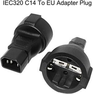 C14-EU Socket IEC320 C14 TO Eu Euro Socket IEC 320 C14 to CEE 7/7 European Female AC Power UPS/PDU Power Lead Adapter