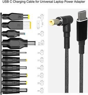 1.8m 100W USB Type C Cable Adapter for Laptop USB-C to Universal Connector Jack Plug Converter Laptop Power Cable