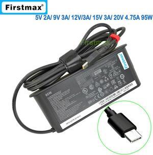 95W Type-C Charger 20V 4.75A for IdeaPad 5 Pro-16ACH6 ThinkBook 14p G2 ACH Yoga Slim 7 Pro-14ARH5 ADLX95YLC2A AC Adapter