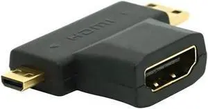 3-in-1 1080p HDMI Female to Micro / Mini HDMI Male Adapter Connecter Type D C A