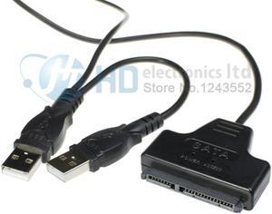 Sale! For 2.5" HDD Hard Disk Drive USB 2.0 to SATA 7+15 Pin 22Pin Adapter Cable kable,