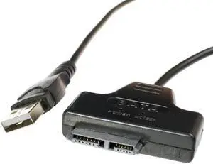 Hot selling Laptop USB 2.0 to 7+6 13Pin Slimline Slim SATA CD/DVD Optical Drive Adapter Cable