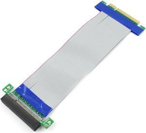PCI-E Express 8X Riser Card Extender Extension Flexible Cord Ribbon Cable Connector Adapter