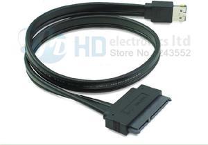 Power eSATA(esata+usb) 12V+5V to SATA 22pin cable,0.5m length eSATA to SATA