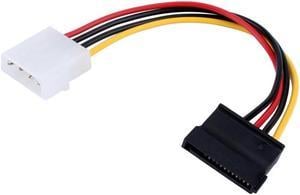 10pcs/lot 4 Pin IDE Molex Male to 15 Pin Serial ATA SATA Hard Drive Adapter Power Cable