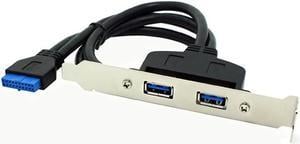 2 Port USB3.0 Hub USB3.0 20Pin to Female Adapter Desktop computer rear 2 USB3.0 port motherboard 20P extension USB3.0 19pin