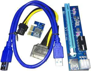 Mine line PCIE x1 To X16 Extension Cable pci-e Adapter converter Graphics Card Conversion Expansion Card Small Interface 4+6 Pin