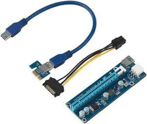 60cm Super stable PCI-E PCI E Express 1x to 16x graphics Card Riser Extender Adapter VER006 For Bitcoin BTC Miner Machine