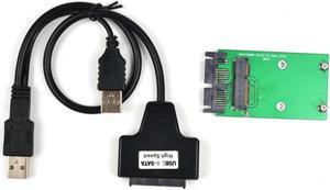 Mini PCIe mSATA 3x5 SSD to 1.8" micro SATA Adapter card + USB micro SATA cable 7+9PIN 13PIN USB TO SSD USB TO MINI PCIE