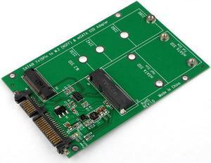 Superior 2 in 1 Sata-Base 2 Lane M.2 BKEY And mSATA SSD To SATA III 7+15 Pin 2.5 SATA Adapter