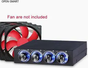 3.5 floppy bay Cooling System 3.5inch PC HDD 4 Channel Speed Fan Controller LED Controller Front Panel For Computer Fans