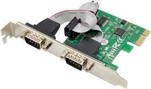 PCIe To 2 Port DB9 RS232 Serial adapter card 2 Ports RS232 To PCIE Converter Card AX99100 Chipset