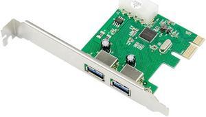 PCI-E To 2 Ports USB 3.0 Converter Card ASM1042 Chipset USB3.0 Hub pcie
