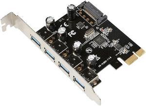Superspeed 4 Port USB 3.0 PCI Express Card PCIe USB 3.0 Host Controller 4 x USB3.0 with VL805