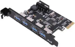 4 Port PCI-E To USB3.0 Hot Swap Plug and Play Converter Extender Card PCI-E 2.0 standard NEC Chipset PCIE Expansion Card