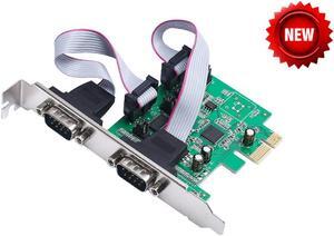 2 Port RS232 RS-232 Serial Port COM to PCI-E PCI Express Card Adapter Converter AX99100 Chipset