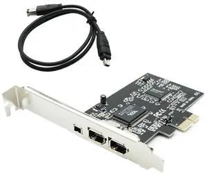 PCIe with 6Pins PCI-E FIREWIRE 400 IEEE 1394 CARD VIA CHIPSET WORK WIN7 MAC OS pci-e to 1394 a b WITH CABLE PCIe with 6Pins PCI-E FIREWIRE 400 IEEE 1394 CARD VIA CHIPSET WORK WIN7 MAC OS pci-e to 1394 a b WITH CABLE