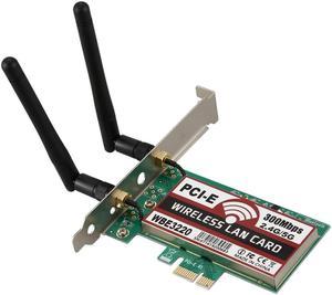 2 antenna network card 4G/5G 300Mbps PCI-E X1 Wireless Card Adapter Chipset for BCM4322 wbe3220