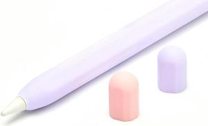 For Pencil 2Nd Generation Pen Sleeve Stylus Pen Sleeve Double Color Matching Silicone Protective Sleeve Purple