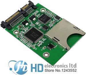 SD SDHC Secure Digital MMC Memory Card to 7+15P SATA Serial ATA Converter Adapter