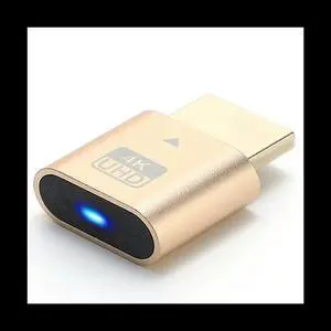HDMI-Compatible 4K Dummy Plug with LED Light for Graphics Cards, PC Accessories,Desktop/Laptop Vistual Display Adapter A