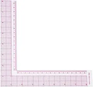Sewing Measure Rulers 90-Degree L Shape Square Ruler Metric and Imperial Clothing Ruler Tailor Craft Tool
