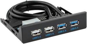 3.5" Floppy Bay Internal 20 Pin Super Speed USB 2.0 x 2+ USB 3.0 x 2 Front Panel WIN10