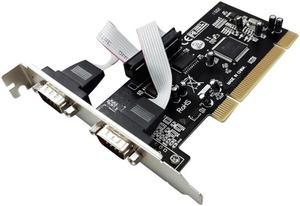 PCI to 2 port Serial ports controller card  DB9 RS-232 moschip 9865 PCI Serial card MCS9865 chipset pci to 2 rs232 adapter Win10