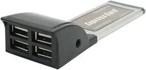 Expresscard to 4 ports usb2.0 Adapter 34mm Expresscard to usb External 5V DC jack 480Mbps transfer