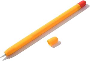For Pencil 1St Generation Pen Cover Double-Spell Silicone Pencil Case Stylus Pen Case Protective Cover Orange