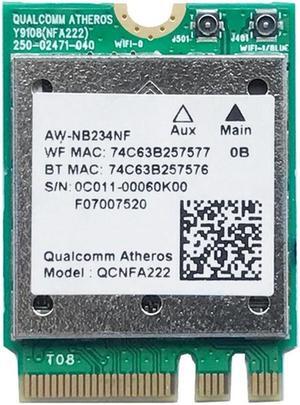 QCNFA222 AW-NB234NF 802.11A/B/G/N Wireless Bluetooth Card 2.4Ghz 5Ghz + BT 4.0 NGFF Wlan