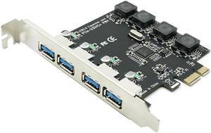 Good quality PCI Express 4 USB 3.0 Card PCI-e to External 4-Port USB3.0 Convertor NEC D720201 pcie No external Power Supply