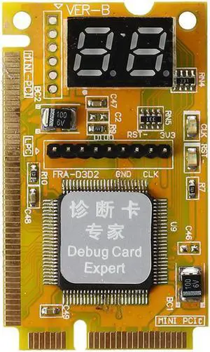 Notebook Diagnostic Card 2-Digit Mini PCI/PCI-E LPC POST Analyzer Tester
