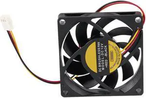 70x70mm 12V 3-Pin PC Computer Case CPU DC Brushless Cooler Cooling Fan Black