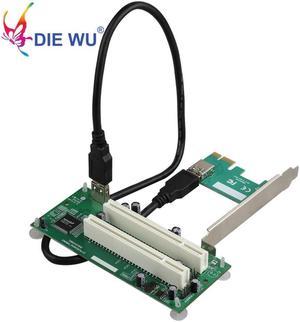 PCI-Express to PCI Adapter Card PCIe to Dual Pci Slot Expansion Card USB 3.0 Add on Cards Converter TXB093