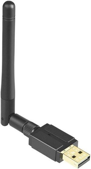 1 Set 100M External Antenna USB Bluetooth 5.3 Adapter USB Bluetooth Transmitter Receiver (Black)